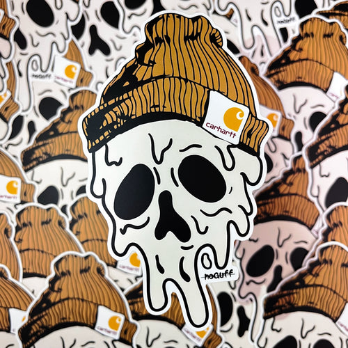 Melting Skull Sticker