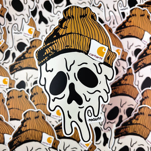 Melting Skull Sticker